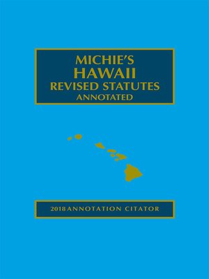 cover image of Michie's Hawaii Revised Statutes Annotated